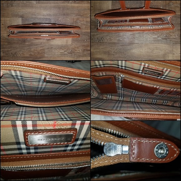 Vintage Leather BURBERRY Briefcase - Picture 7 of 7